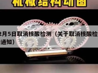 12月5日取消核酸检测（关于取消核酸检测的通知）
